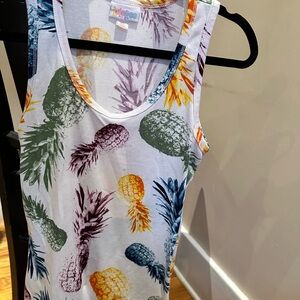 LLR Colorful Pineapple Print Tank Top